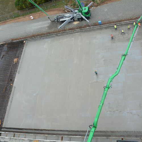 Herstellung des zweiten Abschnittes der Bodenplatten