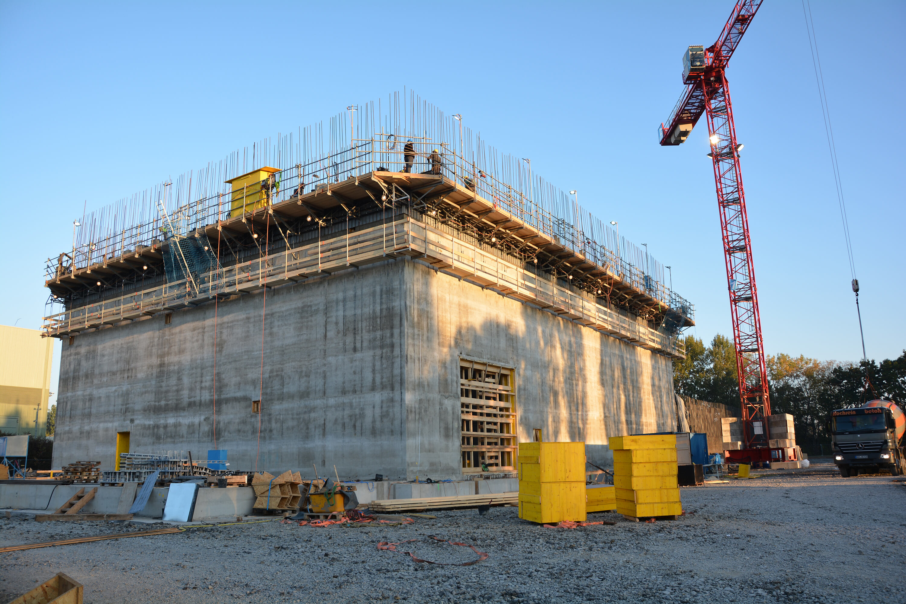 Fertig gestellte Außenwand