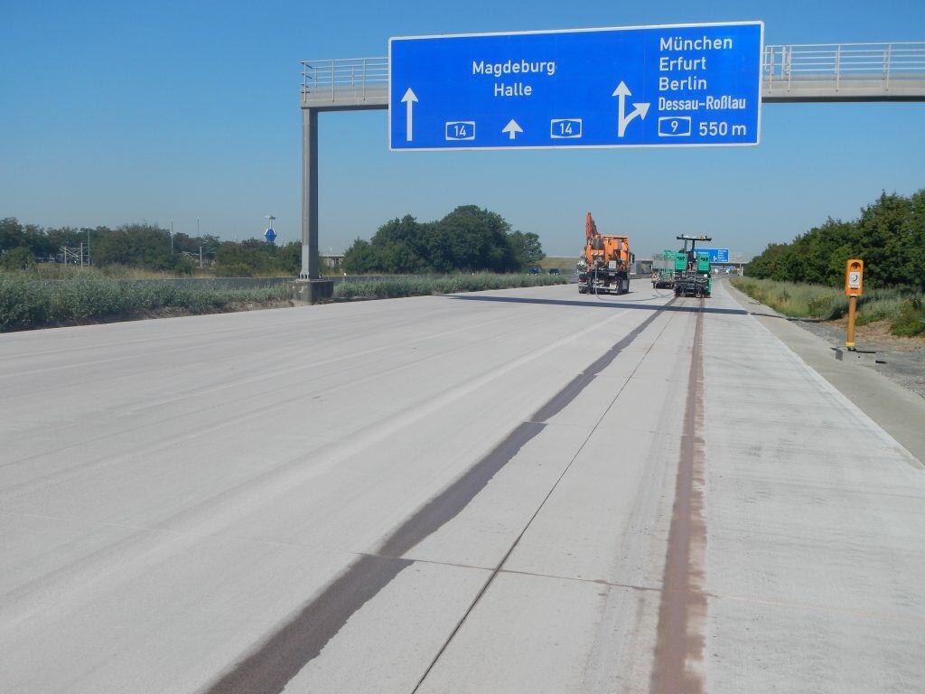 Erneuerung der Fahrbahn BAB A 14, Ausfahrt Leipzig Mitte – Schkeuditzer Kreuz, Richtungsfahrbahn Dresden – Magdeburg